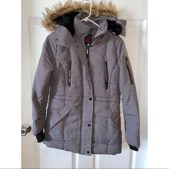 fur trimmed puffer coat - Picture 1 of 2